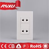 PC Material 2 Gang 2 Pin Power Supply Socket