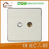 Made in China 86*86mm Stype Satellite and TV Wall Socket