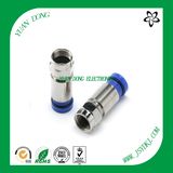 RG6 Cable Compression Type F Male Blue Connector