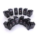 12V 24V Spot Light Toggle Boat Rocker Switch Carling Style Backlit 5pins Spdt LED