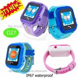 IP67 Waterproof Kids GPS Tracker Watch with Sos Button (D27)