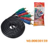 3 RCA to 3 RCA AV Cable Component Cable (AV-608-1.8m-gold-component cable)