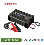 Ce Portable 8 Stages Car Battery Charger 5A 12V Charger