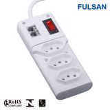 Power Strip with Surge Protector and 2 Telephone Sockets