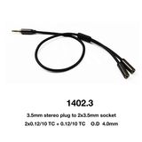 Aux Cable Mini 3.5mm Stereo Plug to 2X3.5mm Socket (1402-3)