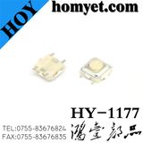 High Quality 4pin Tact Switch with 3.3*3.3*1.5mm Round Button (HY-1177)