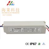 Plastic Waterproof LED Driver 12V80W