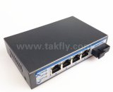Smart Switch 10/100Mbps 4 Ethernet Ports, 1 Fiber Optical Poe