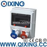 Qixing Plastic Power Combination Socket Box MCB Panel Mounted Socket