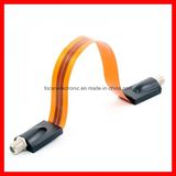 Flat Coaxial Cable with RG6 F Connector