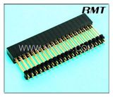 Female Header 2.54mm Double Plastic 180 Degree