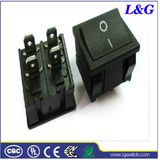 Double Pole 16A250VAC Micro Pushbutton Rocker Paddle Switch