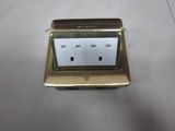 Brass Made Double 13A Socket Floor Socket