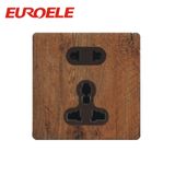Wooden Color Universtal Socket with 2 Pin Socket