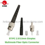 St PC 3.0mm Simplex Multimode Fiber Optic Connector