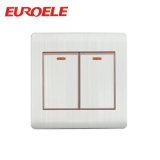 Classic Model Brushed White Aluminum Plate Wall Switch