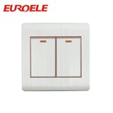 Classic Model Brushed White Aluminum Plate Wall Switch