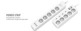 European USB Wall Socket 3 AC Outlets Power Socket 3 USB Charging Ports 5V 2.4A Max