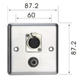 Stainless XLR Wall Plate, Wall Socket (9.2019)