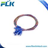 12 Cores/Colors Sc/Upc Singlemode Multi-Colored Fiber Optic Pigtails