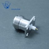 RF Coaxial Female Jack 14X20mm Rectangle Flange RF Coaxial N Connector with Stub Terminal Extended 5mm Insulator and 3mm Pin