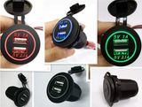 New Waterproof 12-24V 3.1A Motorcycle Car Dual USB Power Charger Port Socket