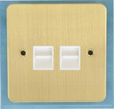 2 Gang Telephone Socket with Secondary