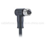 M8 5 Pin Female Waterproof Connector for Sensor and Actuators with Right Angled
