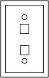 Midsize Single-Gang 2-Port Wallplate, UL Listing