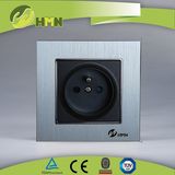 China TUV Certified EU Standard Silver Brushed Aluminum French Socket