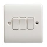 3 Gang 2 Way Push Button Switch