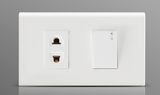 Switch and 1 Gang 2 Pin Electrical Outlet Wall Sockets Home Use