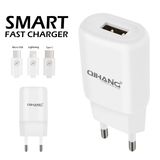1.5A Single USB Fast Phone Charger with Type-C USB Cable