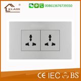 White PC Double Mf Universal Electric Socket for Any Plug