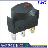 TUV/UL 6A 250V Lamp Rocker Switch Used in Hair Dryer