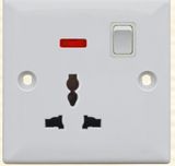 British Standard Golden 13A Multi-Functional Switched Socket with Neon