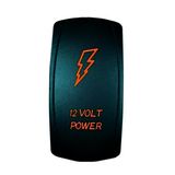 Laser Orange Rocker Switch 12 Volt Power 20A 12V on/off LED Lighted for Car Truck Boat ATV UTV