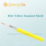 RG6 CATV Standard-Shield PVC Yellow Jacket Coaxial Cable