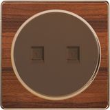 British Standard Double Internet/Double Telephone/Telephone+Internet Socket Flat (A2)