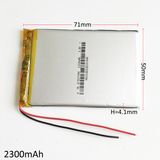 3.7V 2300mAh 415071 Lithium Polymer Lipo Rechargeable Battery