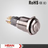 CE RoHS 16mm Brass Push Button Switch