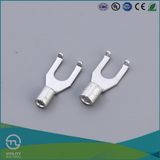 Non Insulating Convex Fork Electrical Connector Terminal
