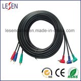 3RCA Component Cable, 3 Right-Angled/RCA Plugs to 3RCA Plugs