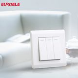 Pakistan Standard PC White Three Gang One Way Wall Switch