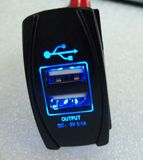 Marine Rocker Switch Socket Dual USB Car Charger