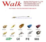 RF Cable Assembly: SMA Female Straight Bulkhead to MMCX Male Right Angle with Rg178 Cable, SMA MMCX Rg178 Cable