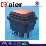 Illuminated 12V/220V Red Waterproof Rocker Switch