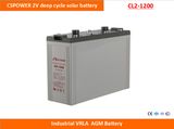 Cspower 2V1200ah Deep Cycle AGM Battery for Solar Power System, China Manufacturer