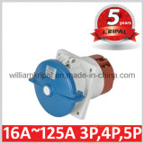 IP67 125A 2p+E Electrical Power Socket Outlet