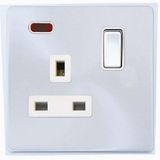 Screwless Range Single Switch Socket with Neon